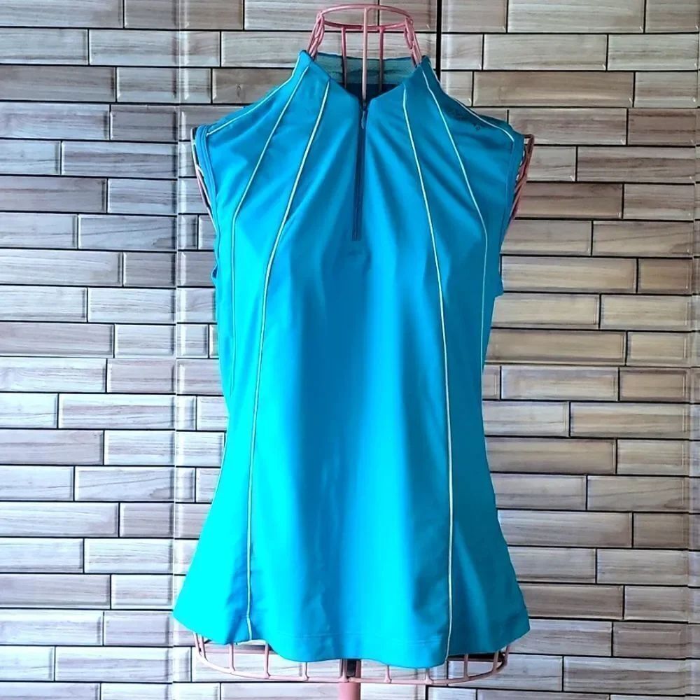 Gore bike wear Sleeveless tank turquoise Blue Womens Size L